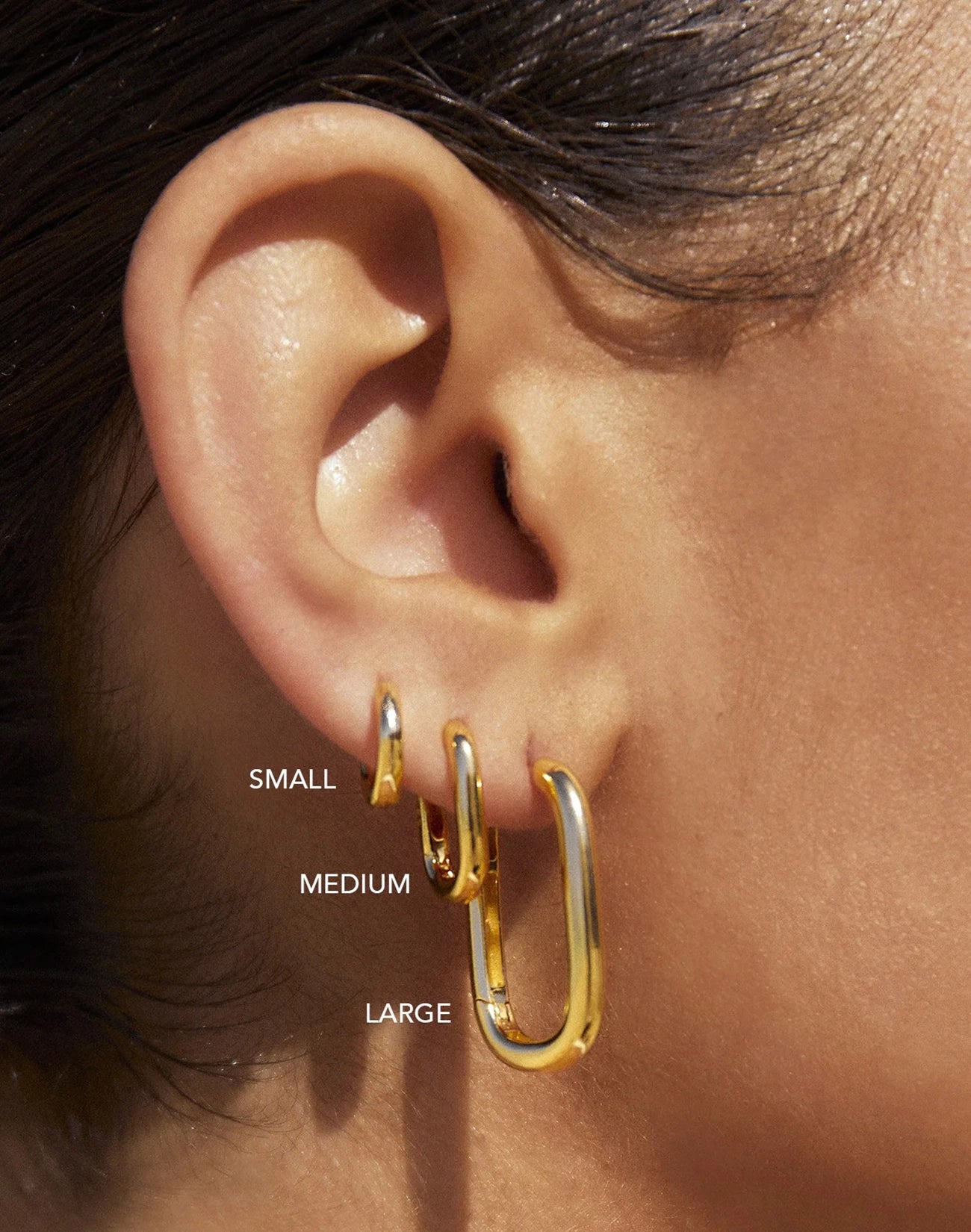 Link-Up Gold Hoop Huggies - Medium