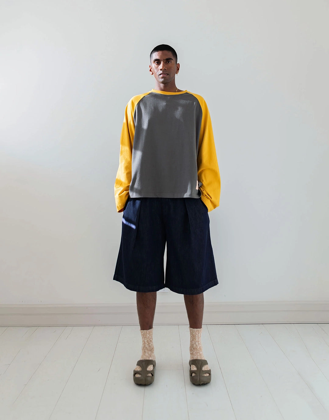 Checks Downtown Hakama Shorts - Indigo | Wally NZ