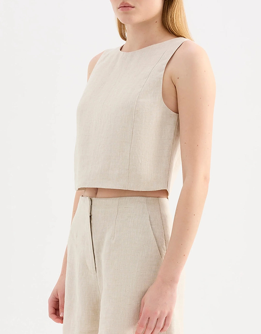 Marli Linen Top - Natural
