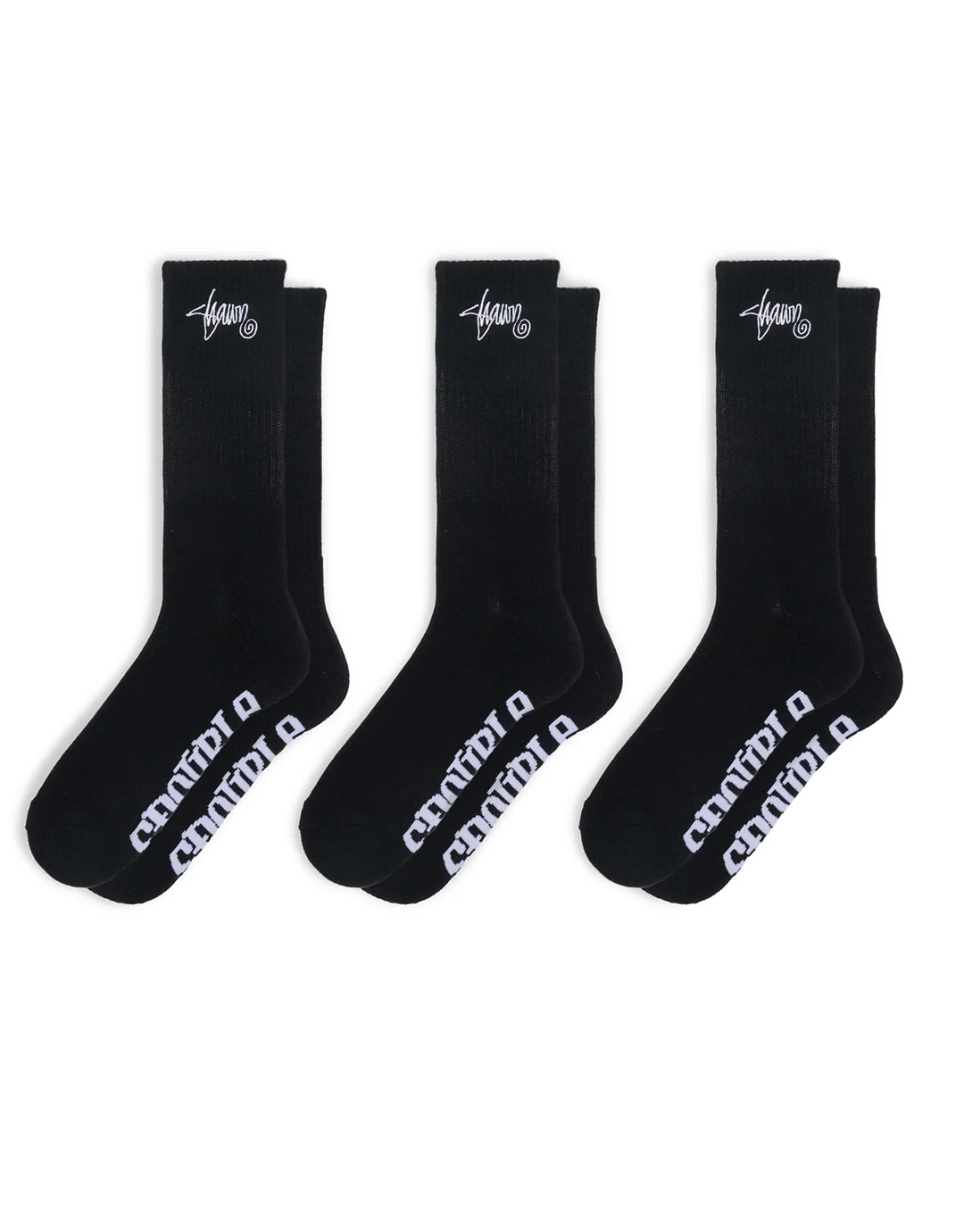 Standard Shawn Socks - 3 Pack - Black