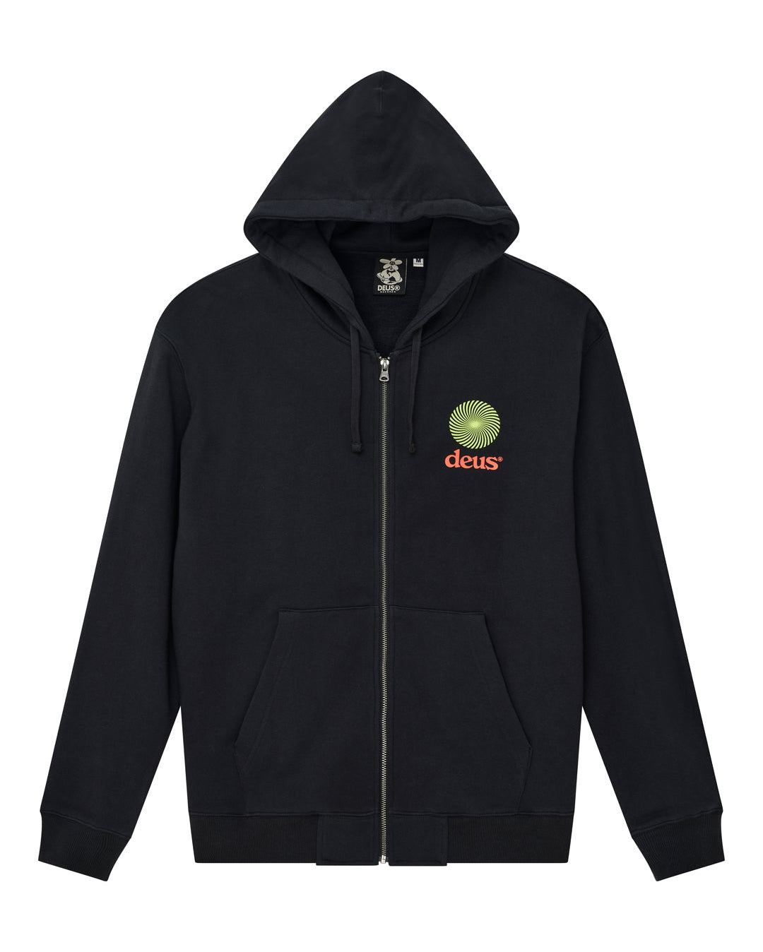 Deus Ex Machina Strata Zip Hoodie - Black | Wally NZ