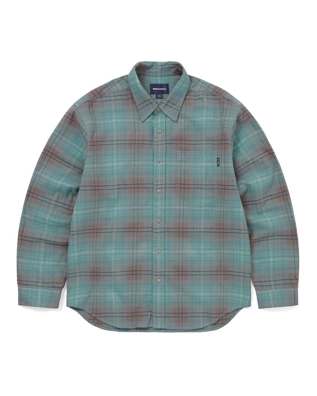 thisisneverthat Flannel Check Shirt - Teal | Wally NZ