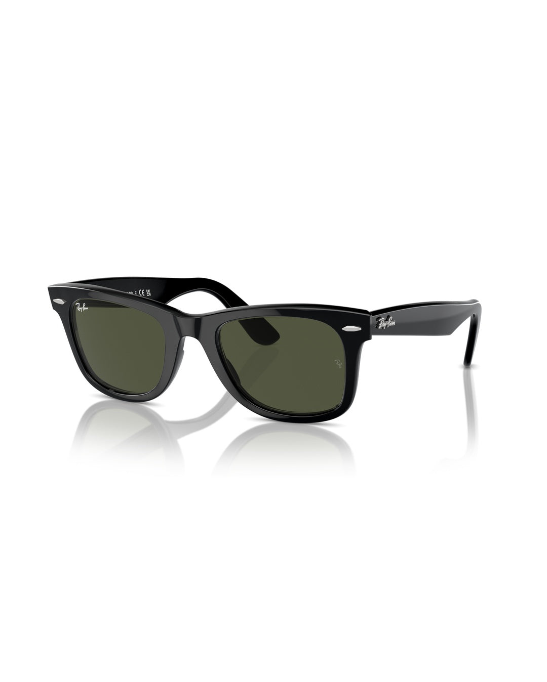 Ray-Ban Wayfarer Classic sunglasses in black with G-15 green lenses