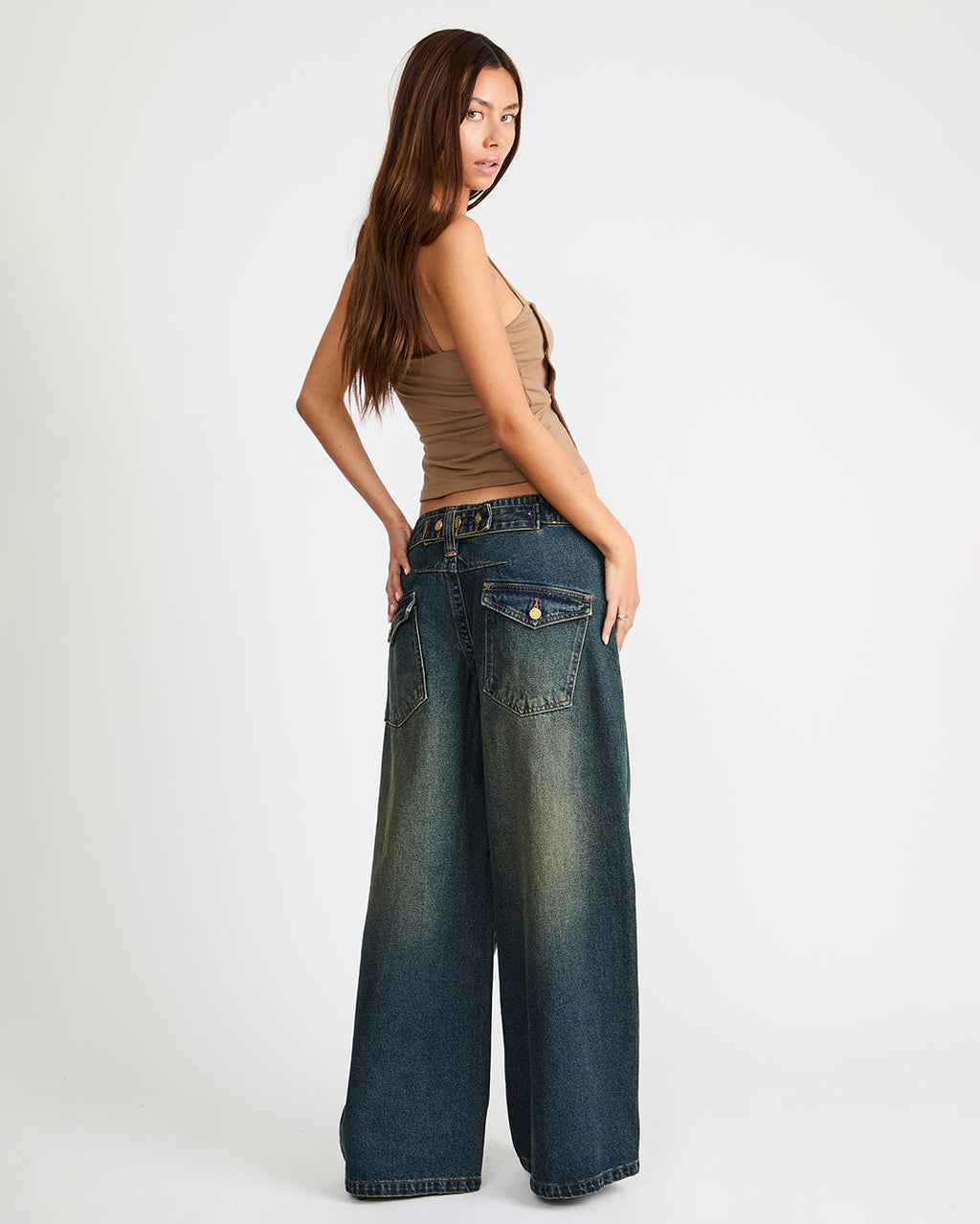 00 Mega Baggy Denim Jeans - Riley - Abrand