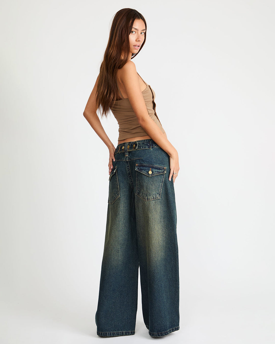 00 Mega Baggy Denim Jeans - Riley - Abrand