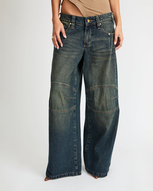 00 Mega Baggy Denim Jeans - Riley - Abrand