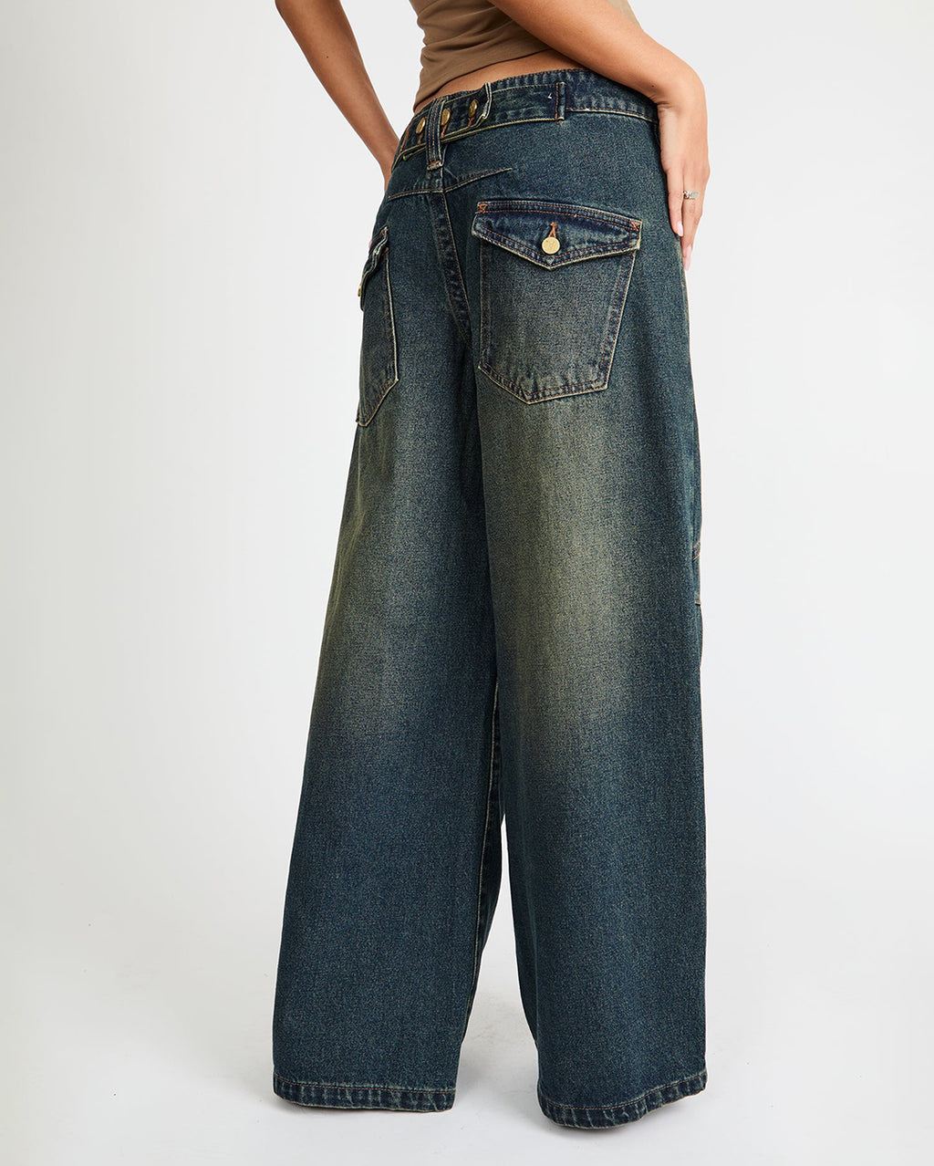 00 Mega Baggy Denim Jeans - Riley - Abrand