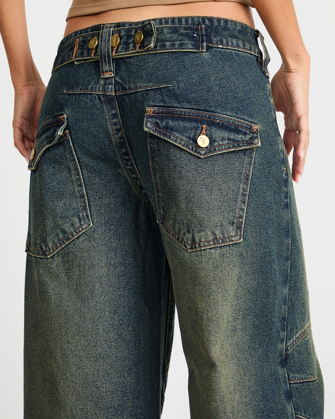 00 Mega Baggy Denim Jeans - Riley - Abrand