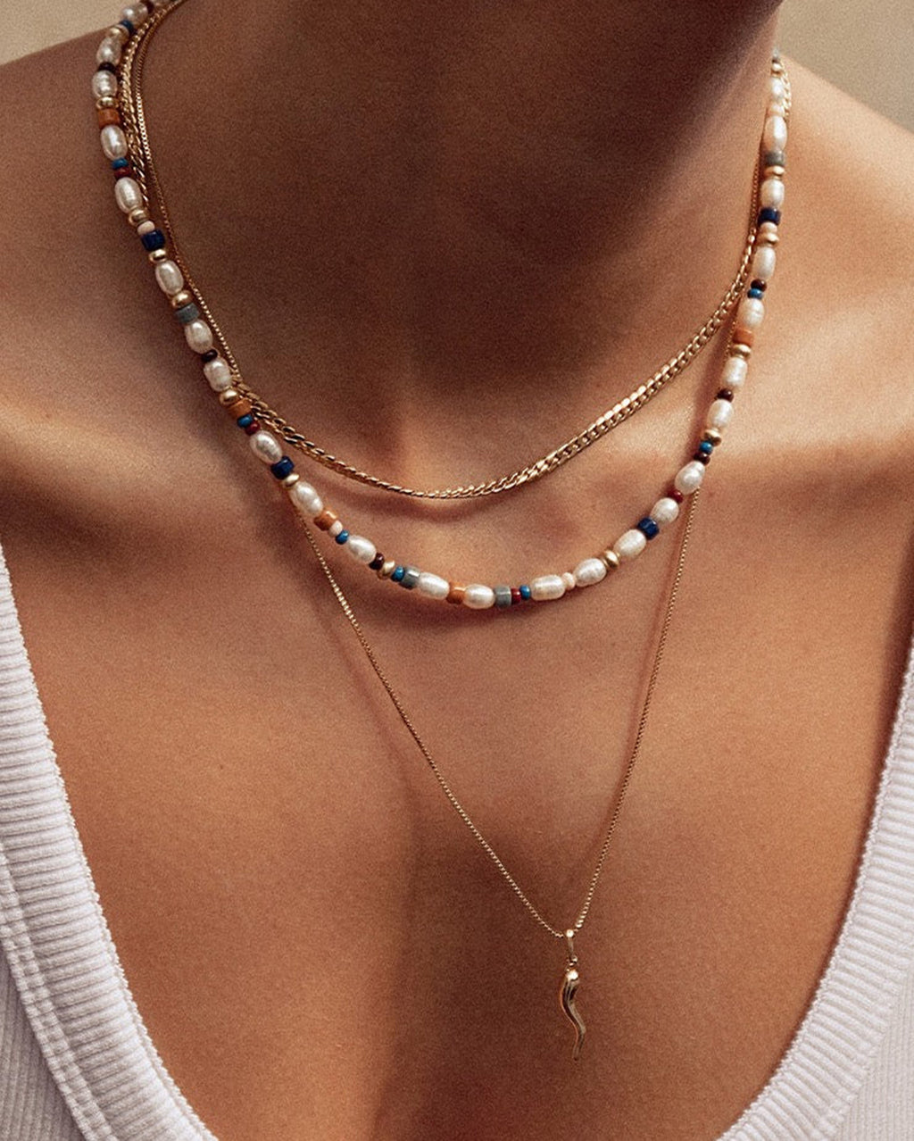 Cornicello Gold Charm Necklace by Arms of Eve