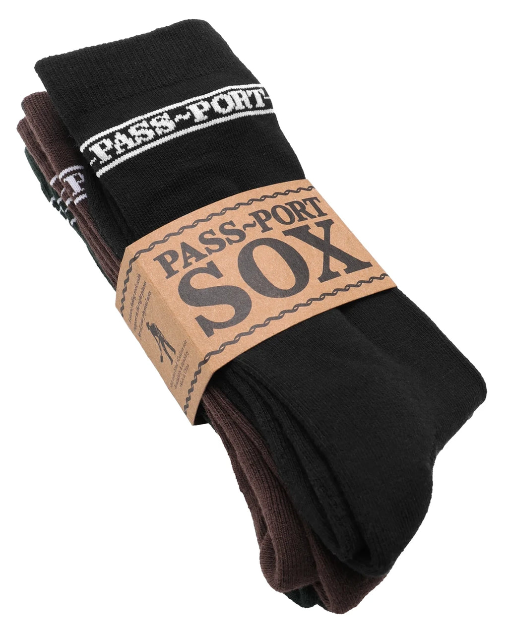 Hi Sox 3 Pack Socks - Black/Choc/Forest