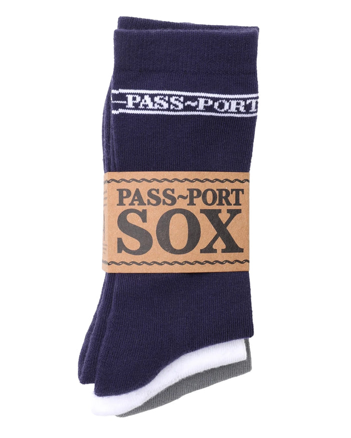 Hi Sox 3 Pack R46 - Navy/White/Grey