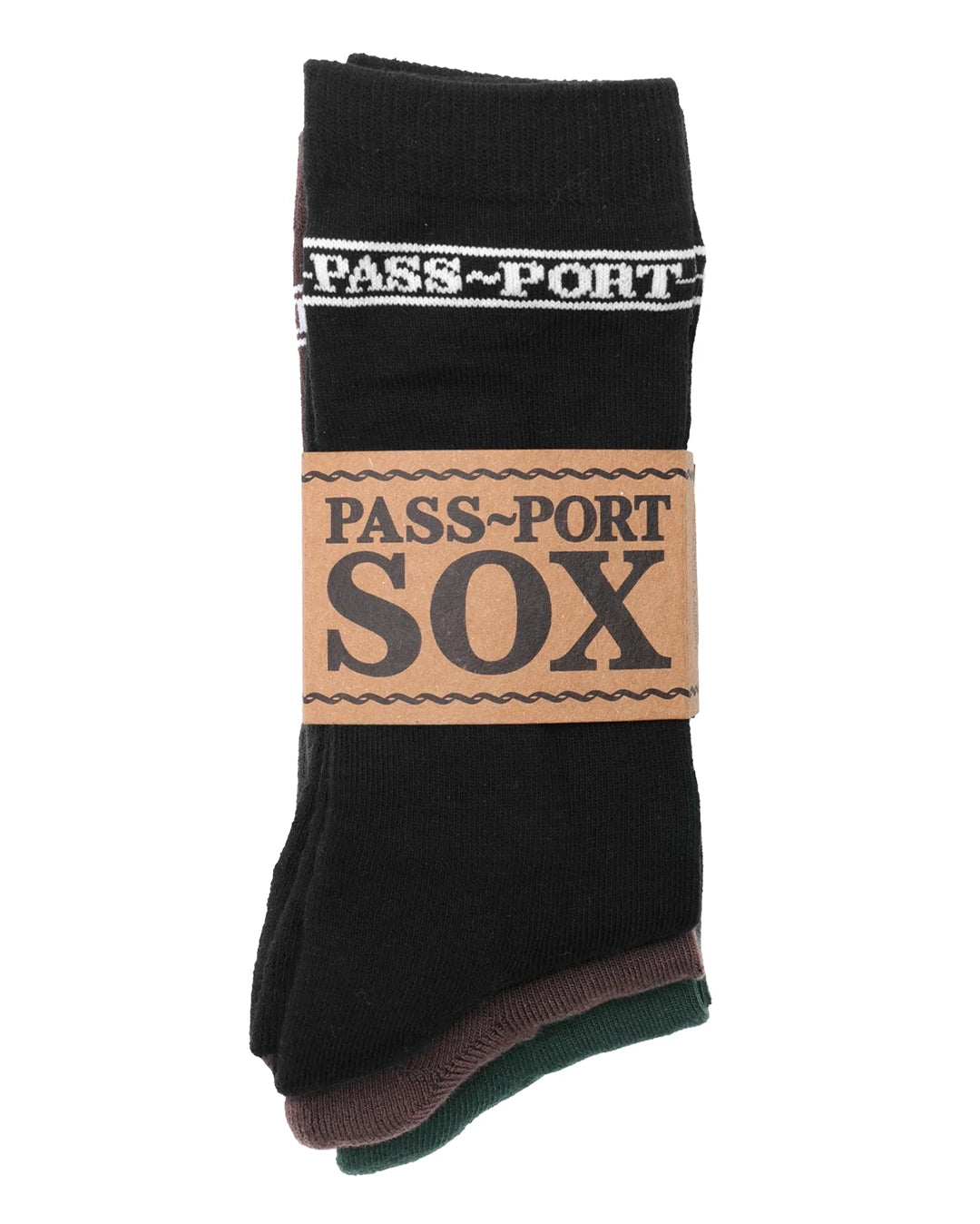 Hi Sox 3 Pack Socks - Black/Choc/Forest