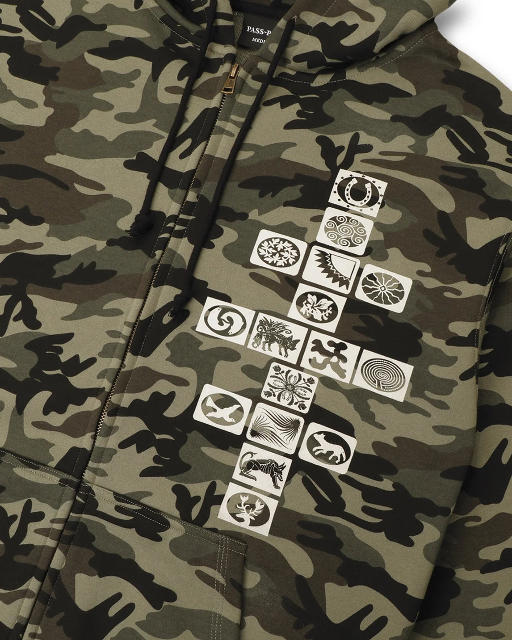 Kollaasi Zip Hoodie - Woodland Camo
