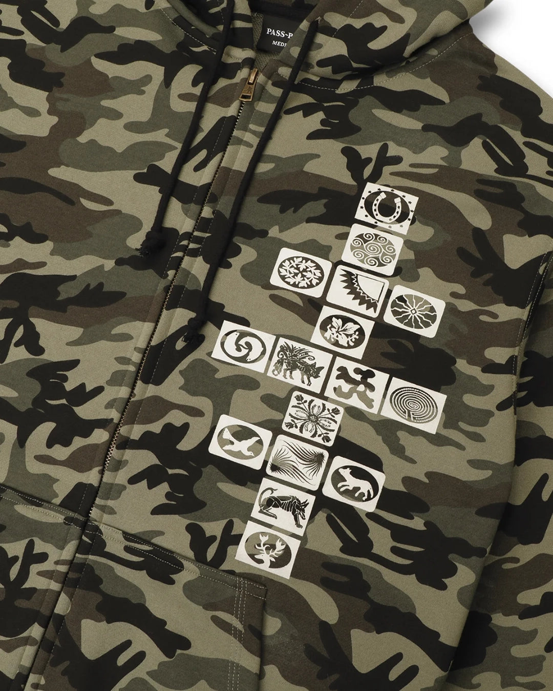 Kollaasi Zip Hoodie - Woodland Camo