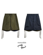 Military Reversible Shorts - Olive by Taion - view 4