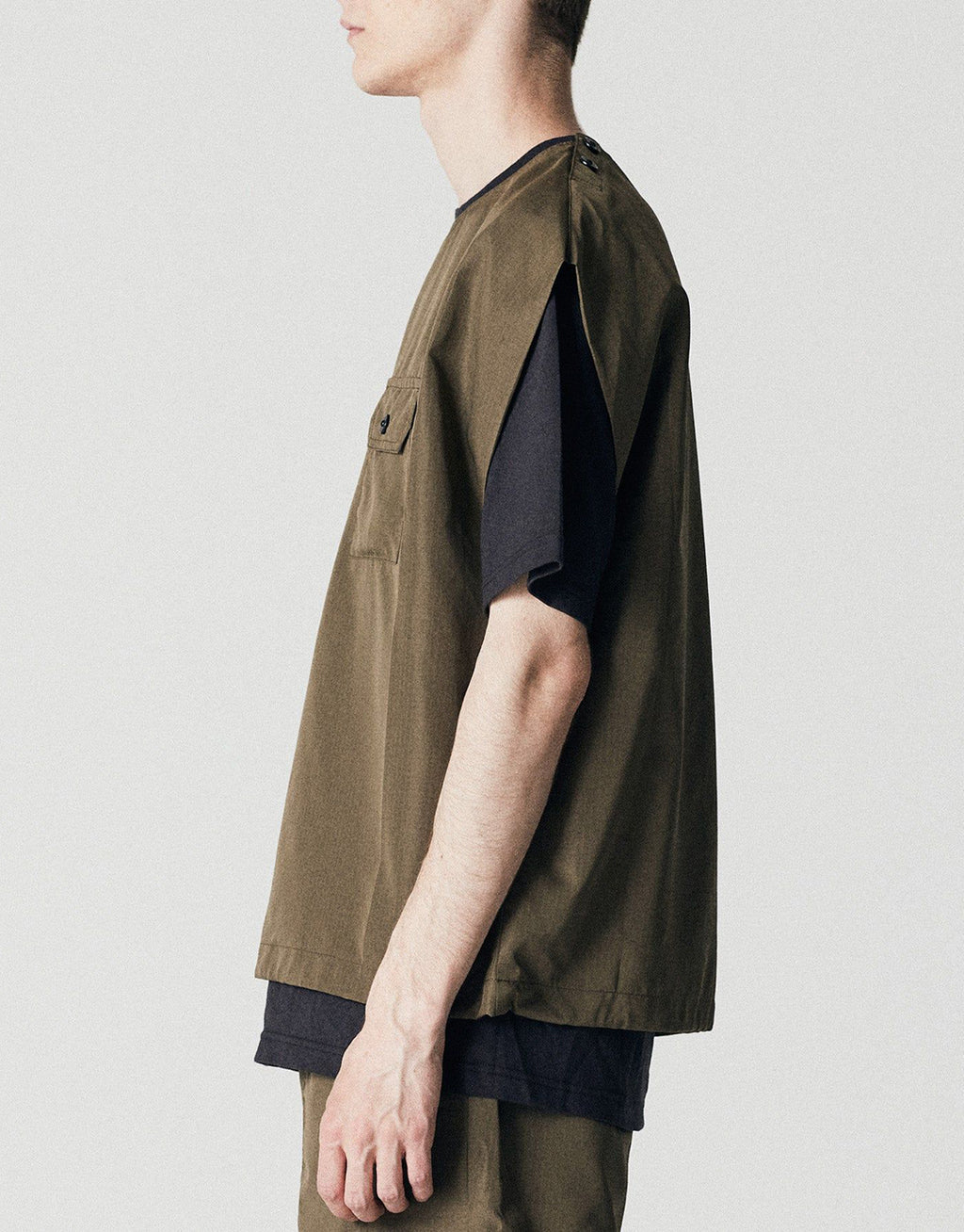 Military No Sleeve Nylon Tank - Olive