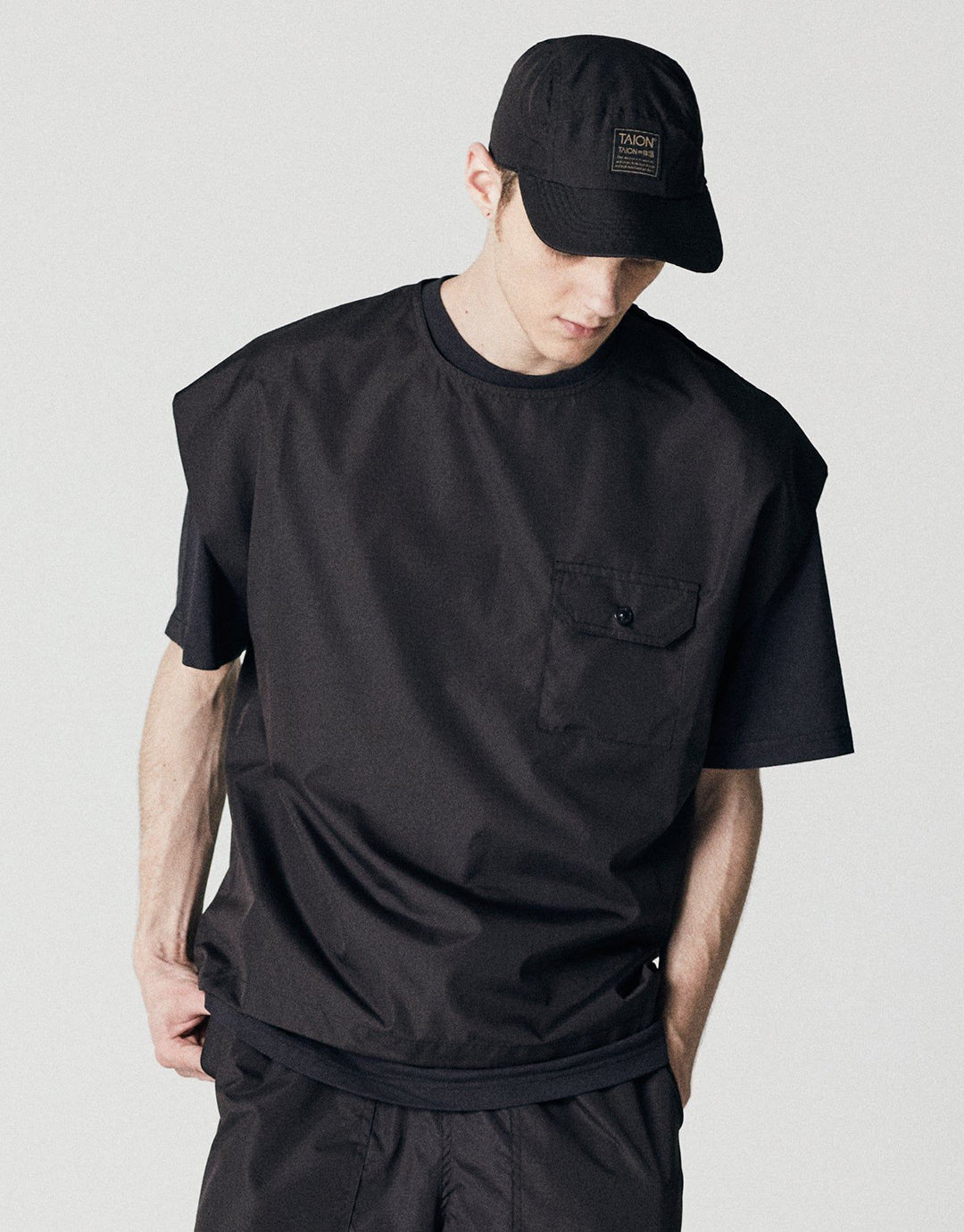 Military No Sleeve Nylon Tank - Black