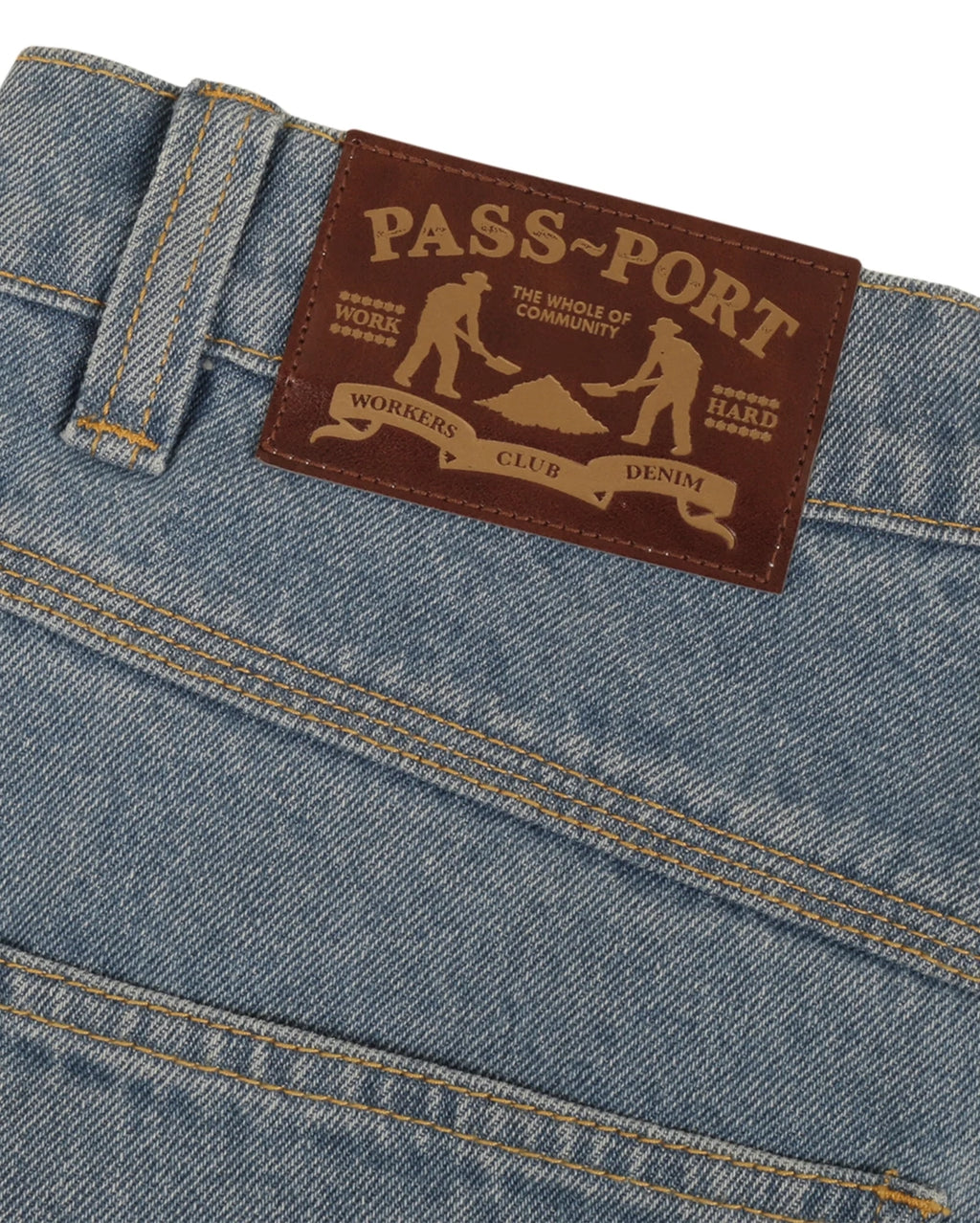 Workers Club Classic Jean Short R46 - Washed Light Indigo