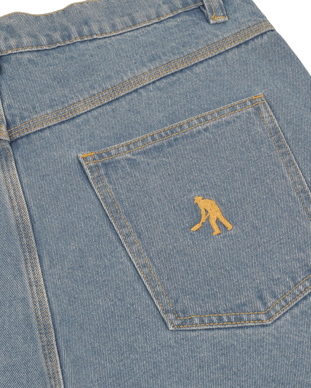 Workers Club Classic Jean Short R46 - Washed Light Indigo