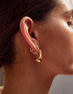 Delphine Gold Earrings by Arms of Eve - view 3
