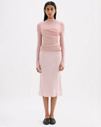 Aster Long Sleeve Mesh Top - Blush - Nude Lucy