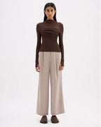 Aster Long Sleeve Mesh Top - Chocolate - Nude Lucy