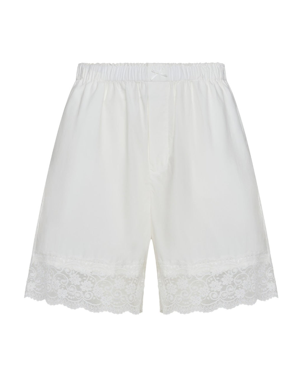Night Night Lace Short - White - Commonplace Essentials