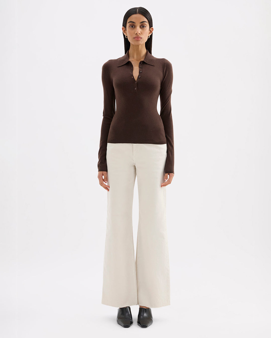 Danica Merino Blend Knit - Chocolate - Nude Lucy