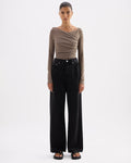 Daniya Long Sleeve Top - Truffle - Nude Lucy