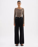 Daniya Long Sleeve Top - Truffle - Nude Lucy
