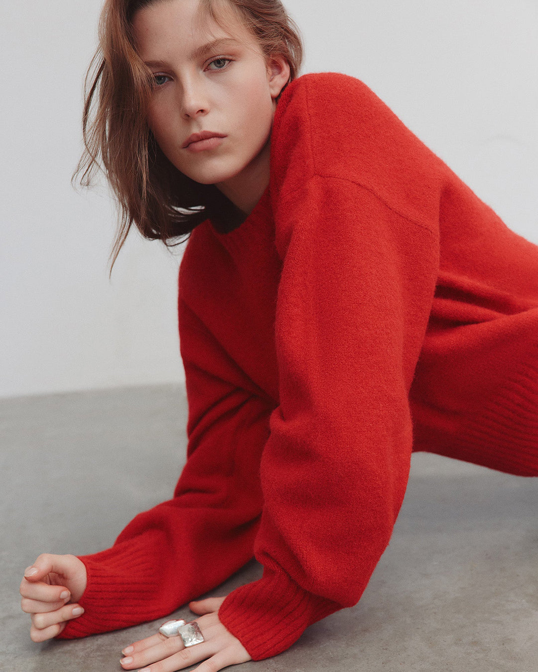 Elsie Knit - Vermillion - Nude Lucy