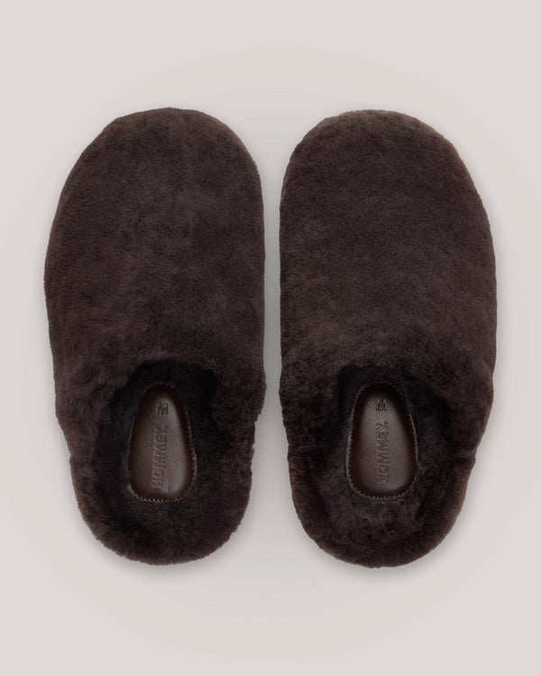Sheepskin Slippers - Chocolate - Hommey