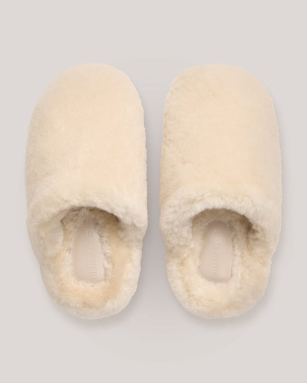 Sheepskin Slippers - Cream - Hommey