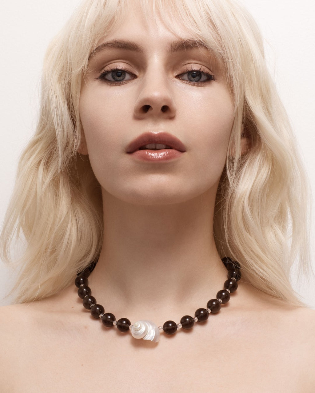 Clarence Necklace - Grey - Honeybloom