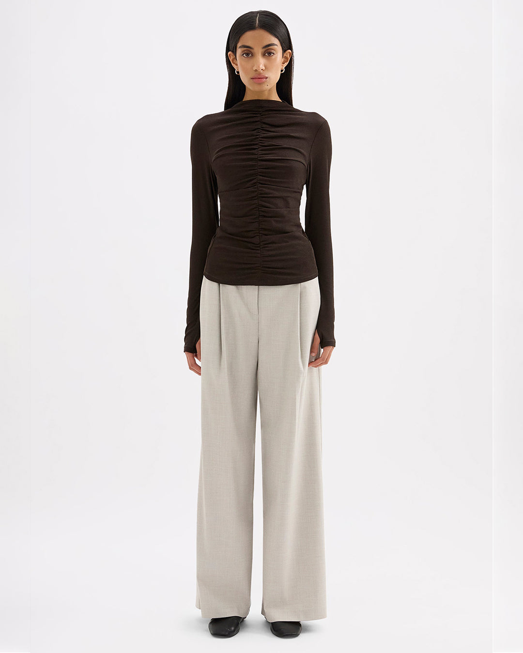 Marti Mesh Top - Espresso - Nude Lucy