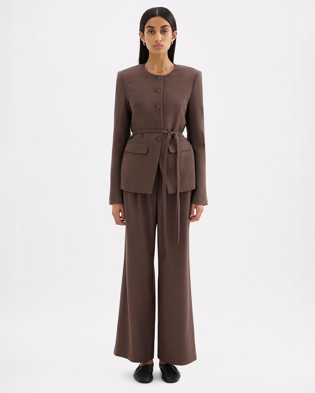 Nadia Jacket - Chocolate - Nude Lucy