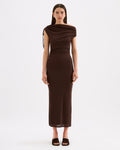 Lani Mesh Maxi Dress - Chocolate - Nude Lucy