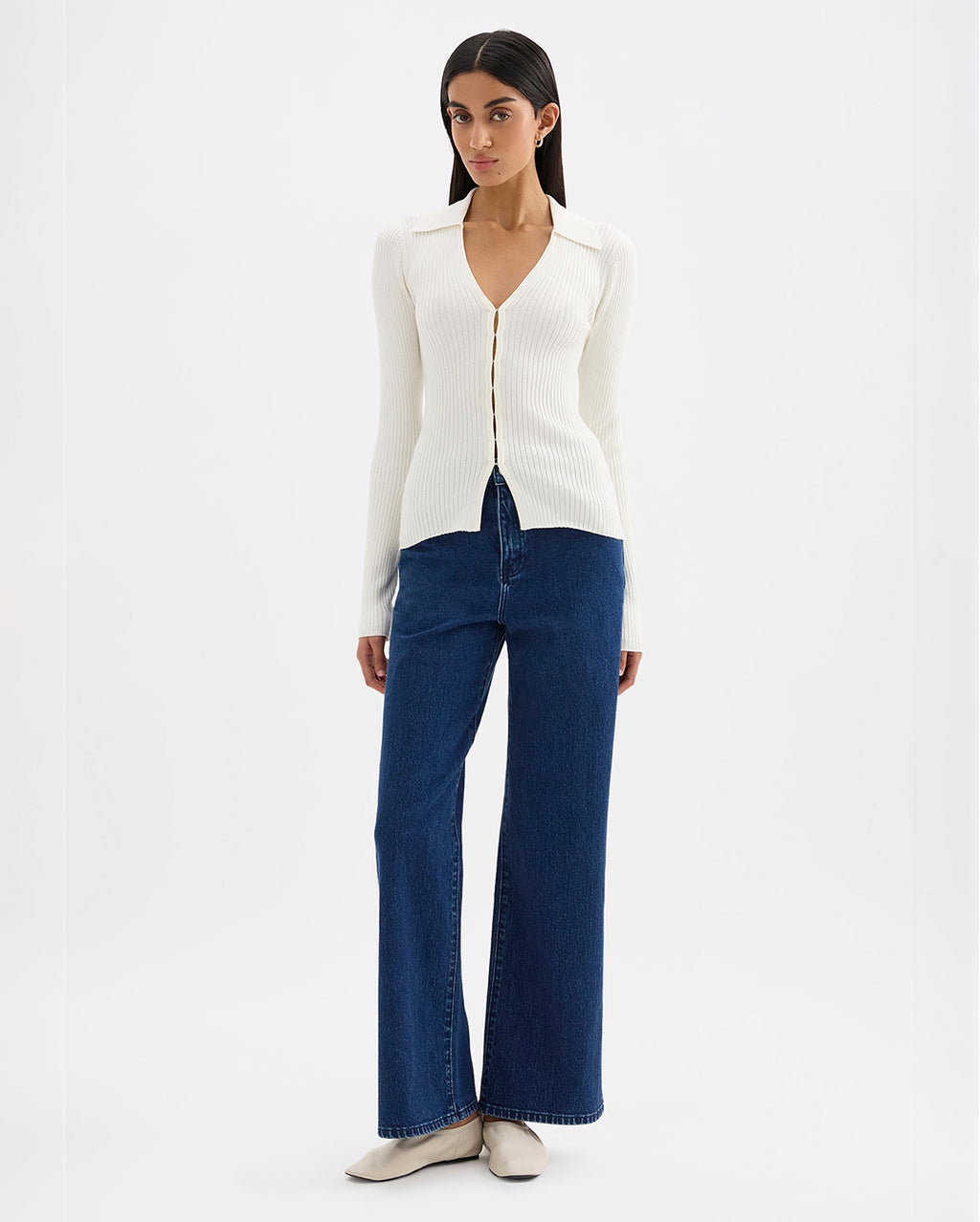 Odette Knit Top - Salt - Nude Lucy