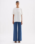 Organic Boyfriend Tee - White - Nude Lucy