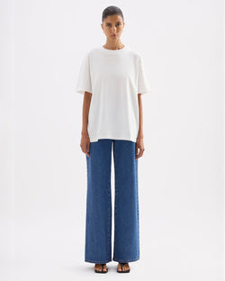 Organic Boyfriend Tee - White - Nude Lucy