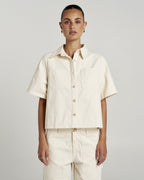 Carpenter Short Sleeve Shirt - Ecru - Summi Summi