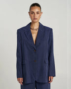 Oversized Blazer - Navy Pinstripe by Summi Summi