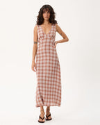Tully Mirage - Hemp Seersucker Maxi Dress - Desert Check - Afends