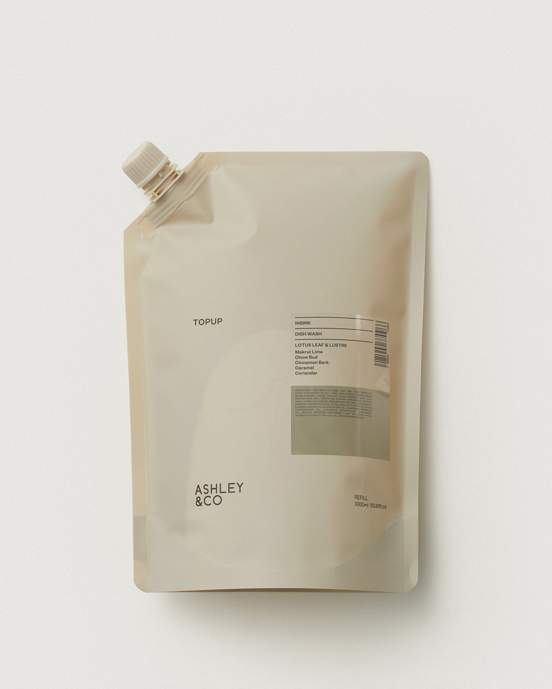 Topup Insink - Lotus Leaf & Lustre 1 Litre - Ashley and Co