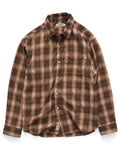 Dover Flannel Long Sleeve Shirt - Mocha - S-Double