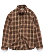 Dover Flannel Long Sleeve Shirt - Mocha - S-Double