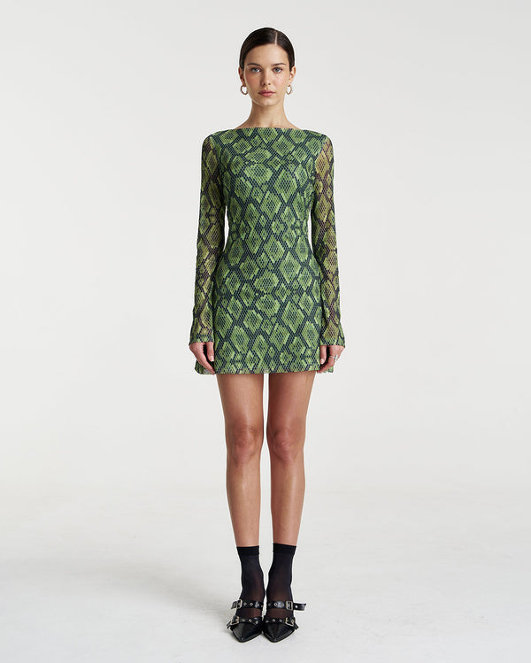 Hibernate A-Line Mini Dress - Viper - Summi Summi