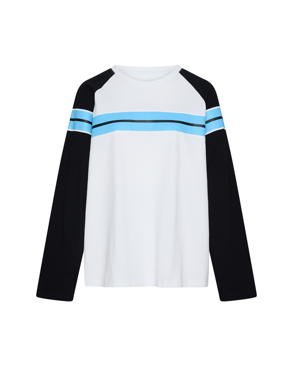 Duty Raglan L/S - Black/White/Blue - Commonplace Essentials