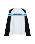 Duty Raglan L/S - Black/White/Blue - Commonplace Essentials