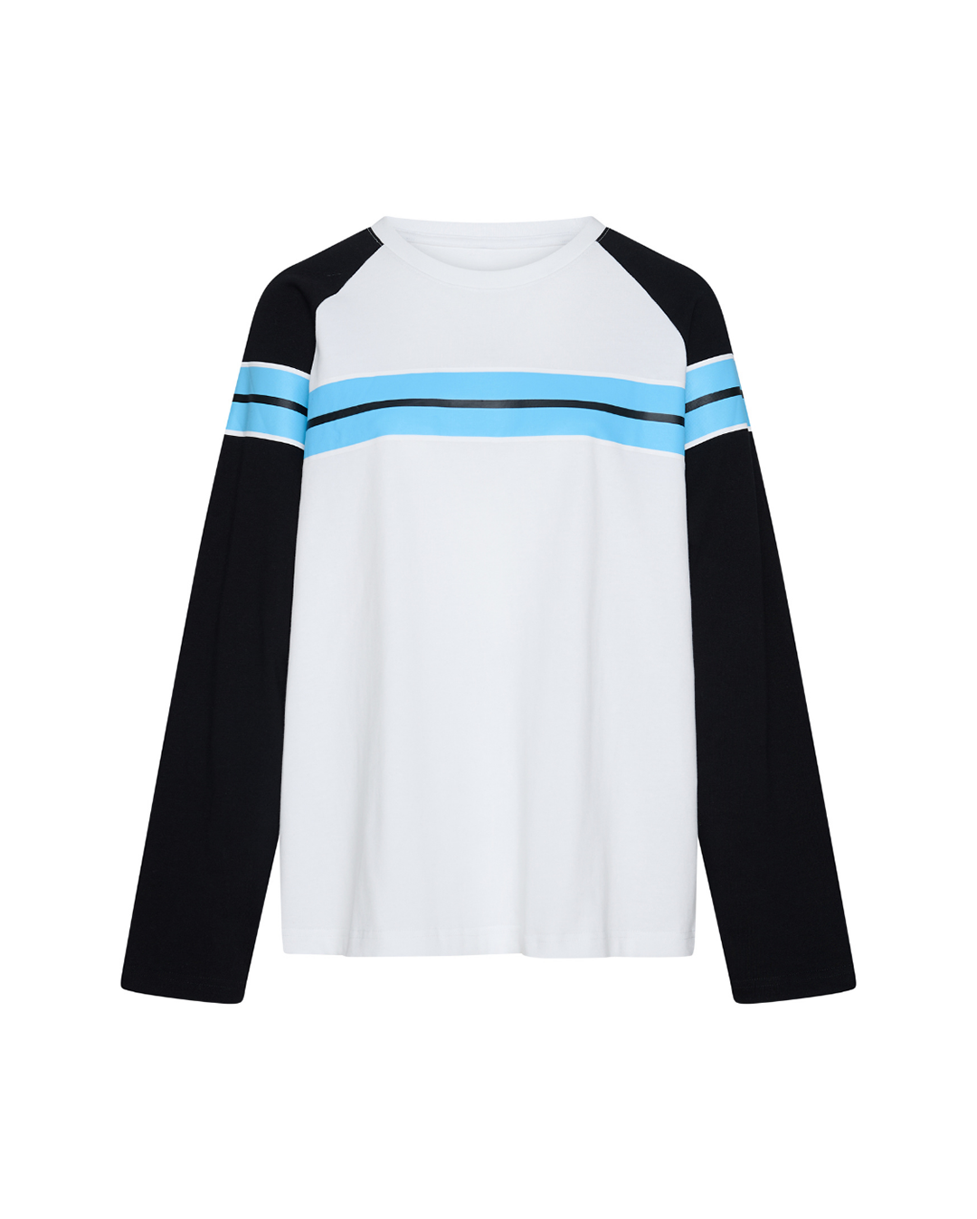 Duty Raglan L/S - Black/White/Blue - Commonplace Essentials